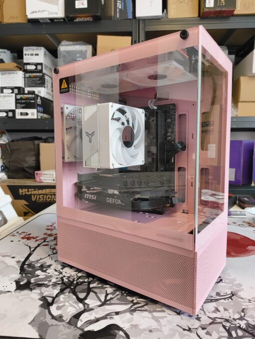 Pink AMD Gaming PC mit Ryzen 5 5500 und RTX 4060 8GB (gebraucht)