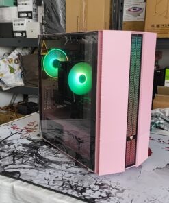 Rosa AMD Gaming PC mit Ryzen 7 2700X und RX 6700 10GB