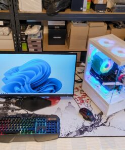 Zerry Hummer White SET X79S Gaming PC mit RX 7600 8GB