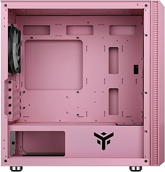 iTek LIFLIG P41 Gaming-Gehäuse Pink – Micro-ATX Mini-Tower mit Tempered Glass und ARGB