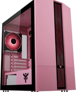 iTek LIFLIG P41 Gaming-Gehäuse Pink – Micro-ATX Mini-Tower mit Tempered Glass und ARGB