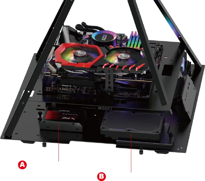 Gebrauchtes AZZA Pyramid 804 PC Gehäuse kaufen Extravagantes Show-Case